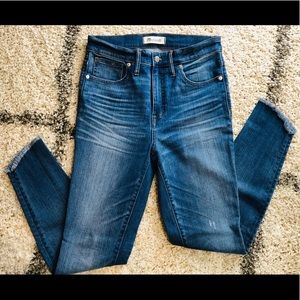 Madewell 10” High-Rise Skinny Jeans. Size 28